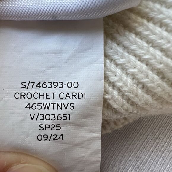 Gap Kids Girls Cardigan Button Up Sweater, White W Blue Stripes, Size S (6-7) - Picture 7 of 7